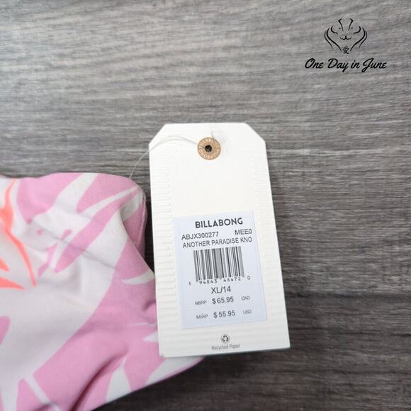 Billabong Another Paradise Knot Front Bikini Top Size XL - Picture 4 of 5